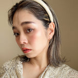 Slender Headband Eco Beige Leather No Studs