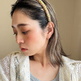 Tight Headband Pink Green Tweed