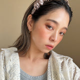 Wide Gather Headband Red Check
