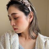 Wide Gather Headband Red Check