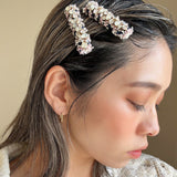 Denim Purple Studs Hair Clip