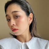 Tight Headband Silver Lame No Studs