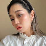 Slender Headband Black Lame No Studs