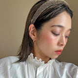 Slender Headband Gold Lame No Studs
