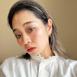 Slender Headband Gold Lame No Studs