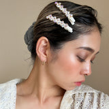 White Studs Hair Clips (2pcs)