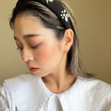 OG Headband Black Silver Studs
