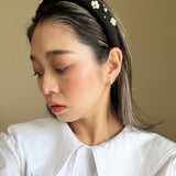 OG Headband Black Silver Pearl