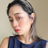 Narrow Headband Grey Silver