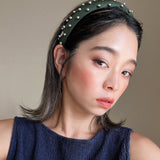 OG Headband Khaki Silver Studs