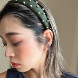 OG Headband Khaki Silver Studs