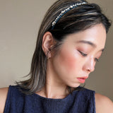 Narrow Headband Blue Silver