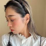 Narrow Headband Black Ribbon