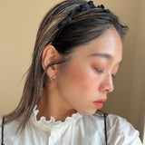 Narrow Headband Black Ribbon