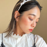 Narrow Headband Grey Ribbon