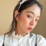 Narrow Headband Grey Ribbon