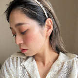 Narrow Studs Headband White Mix Pearl