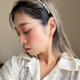 Narrow Studs Headband Black Pearl Mix
