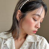 Narrow Studs Headband Black Pearl Mix