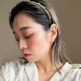 Narrow Headband Green Gold