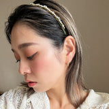 Narrow Headband Green Gold
