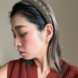 OG Headband Gold Lame Studs