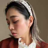 OG Headband White Brown Pearl