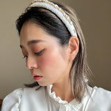 Slender Headband White Gold Studs