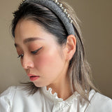 OG Headband Silver Lame Studs