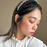 OG Headband Black Lame Studs