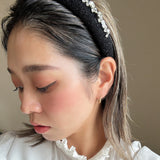OG Headband Black Lame Studs
