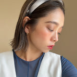 Slender Headband Black White Check