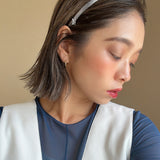Tight Headband Black White Check