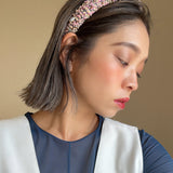 Slender Headband Pink Tweed