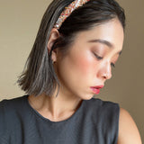 Tight Headband Brown Tweed