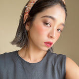 Slender Headband Brown Tweed