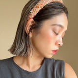 Slender Headband Brown Tweed