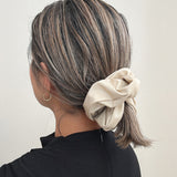 Beige Eco Leather Scrunchie