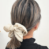 Beige Eco Leather Scrunchie