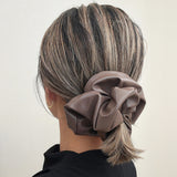 Brown Eco Leather Scrunchie