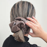 Brown Eco Leather Scrunchie