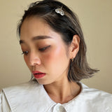 Metal Silver Heart Studs Hair Pin
