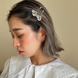 Metal Silver Heart Hair Pin