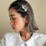 Metal Silver Heart Hair Pin