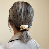 Double Gold Beige Ring Pony