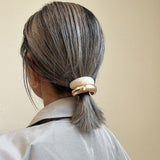 Double Gold Beige Ring Pony