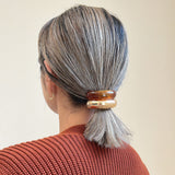 Double Gold Brown Ring Pony