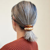 Double Gold Brown Ring Pony