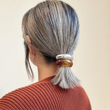 Double Silver Brown Ring Pony