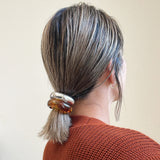 Double Silver Brown Ring Pony